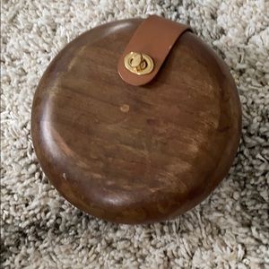 Zara Wood clutch for beach